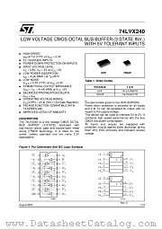 74LVX240 datasheet pdf ST Microelectronics