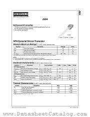 J304 datasheet pdf Fairchild Semiconductor