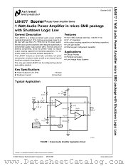 LM4877ITP datasheet pdf National Semiconductor