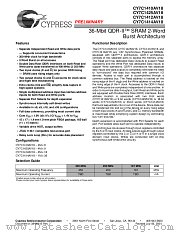 CY7C1412V18-200BZCES datasheet pdf Cypress