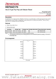 HD74AC174 datasheet pdf Renesas