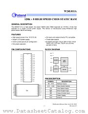 W24L011AJ datasheet pdf Winbond Electronics