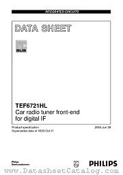 TEF6721HL/V1 datasheet pdf Philips