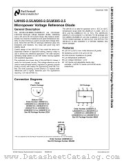 LM385BYMX-2.5 datasheet pdf National Semiconductor