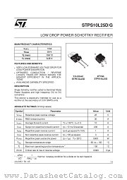STPS10L25 datasheet pdf ST Microelectronics