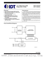 IDT71V424L12PHI8 datasheet pdf IDT
