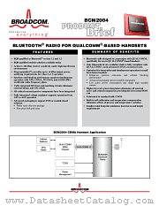 BCM2004 datasheet pdf Broadcom