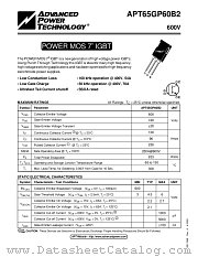 APT65GP60B2 datasheet pdf Advanced Power Technology