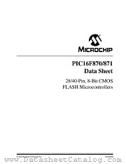 PIC16LF870-I/SS datasheet pdf Microchip