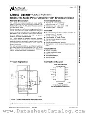 LM4860MX datasheet pdf National Semiconductor