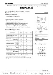 TPC8020-H datasheet pdf TOSHIBA