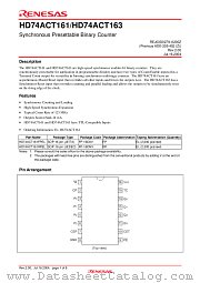 HD74ACT161 datasheet pdf Renesas