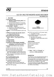 STA310 datasheet pdf ST Microelectronics