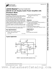 LM4900LD datasheet pdf National Semiconductor