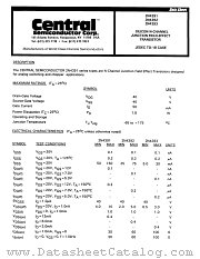 2N4392 datasheet pdf Central Semiconductor