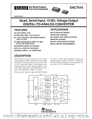 DAC7616U/1K datasheet pdf Texas Instruments