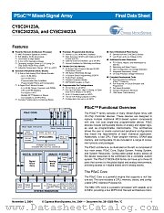 CY8C24423A datasheet pdf Cypress
