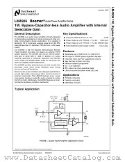 LM4906LDX datasheet pdf National Semiconductor