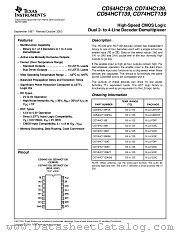 CD74HCT139MT datasheet pdf Texas Instruments