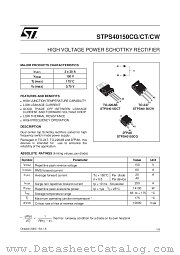 STPS40150CW datasheet pdf ST Microelectronics
