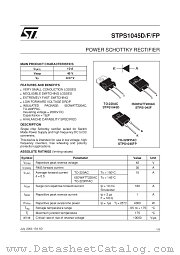 STPS1045FD datasheet pdf ST Microelectronics