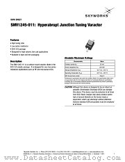 SMV1245-011 datasheet pdf Skyworks Solutions