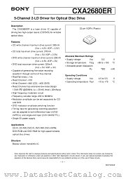 CXA2680ER datasheet pdf SONY