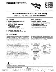 DAC7802KP datasheet pdf Texas Instruments