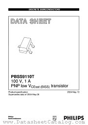 PBSS9110T datasheet pdf Philips