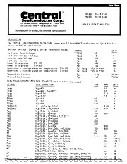 2N2484 datasheet pdf Central Semiconductor