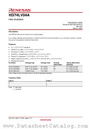 HD74LV04A datasheet pdf Renesas