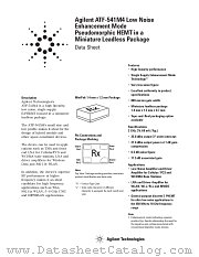 ATF-541M4 datasheet pdf Agilent (Hewlett-Packard)