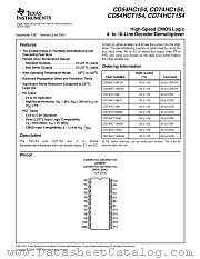 CD74HCT154EN datasheet pdf Texas Instruments