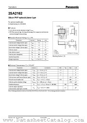 2SA2162 datasheet pdf Panasonic