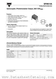 SFH614A-X009 datasheet pdf Vishay