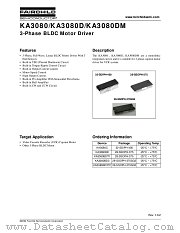KA3080BD3TF datasheet pdf Fairchild Semiconductor