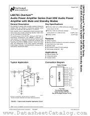 LM4765T datasheet pdf National Semiconductor