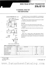 2SJ210-T2B datasheet pdf NEC