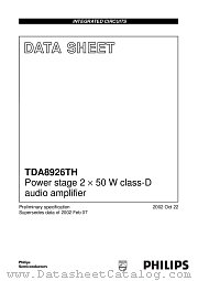 TDA8926TH datasheet pdf Philips