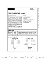 MM74C922WM datasheet pdf Fairchild Semiconductor