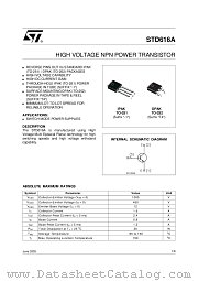 STD616AT4 datasheet pdf ST Microelectronics