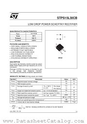 STPS15L30CB-TR datasheet pdf ST Microelectronics