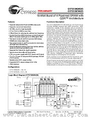 CY7C1305AV25-167BZC datasheet pdf Cypress