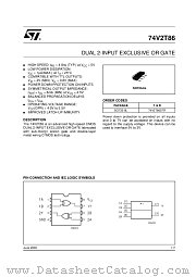 74V2T86 datasheet pdf ST Microelectronics