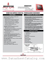 BCM7040 datasheet pdf Broadcom