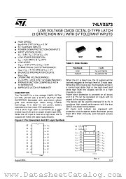 74LVX573 datasheet pdf ST Microelectronics
