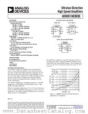 AD8008AR datasheet pdf Analog Devices