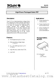 CLY5 datasheet pdf TriQuint Semiconductor