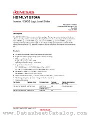 HD74LV1GT04A datasheet pdf Renesas