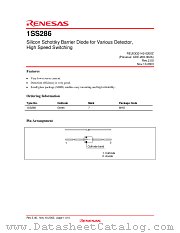 1SS286 datasheet pdf Renesas